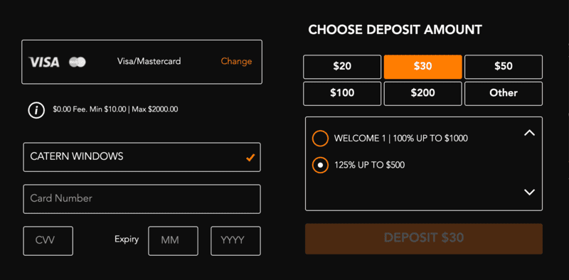 King Johnnie casino: deposit options